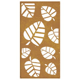 Garden Wall Decoration 105x55 cm Corten Steel Leaf Design 824488