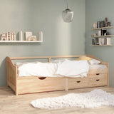 3-Seater Day Bed without Mattress Solid Pinewood 90x200cm 322169