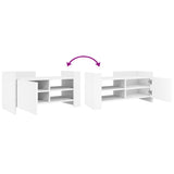 TV Cabinet White 80x35x40 cm Engineered Wood 848367