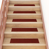 Stair Mats Self-adhesive 30 pcs 76x20 cm Bordeaux Red Rectangular 3365725