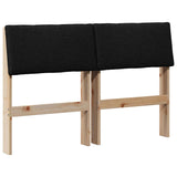 Upholstered Headboard Black 120 cm Solid Pine Wood 879131