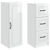 Cabinet Set 2 pcs High Gloss White 33 x 34.5 x 87 cm 3416974