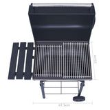 Charcoal BBQ Grill Smoker with Bottom Shelf Black 46649