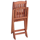 Dining Chair Set of 2 Brown Solid eucalyptus wood Small 45583