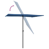 Garden Parasol with Aluminium Pole 2x1.5 m Azure Blue 47343