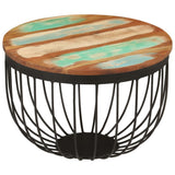 Coffee Table 50x35 cm Solid Wood Reclaimed and Steel 352025