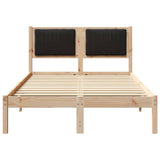 Bed Frame with Upholstered Headboard Black 120 x 200 cm 878261