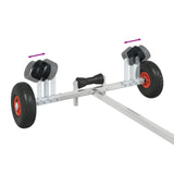 Adjustable Boat Trailer with Pneumatic Tires 200 kg Load Silver 42043570