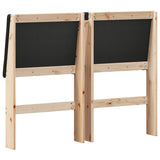 Upholstered Headboard Black 135 cm Solid Pine Wood 879291