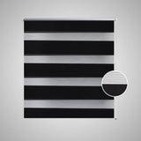 ZNTS Zebra Blind 140 x 175 cm Black 240224