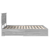 Bed Frame with Drawer with Headboard Manual Engineered Wood 3410309