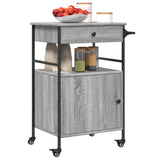 Kitchen Trolley Grey Sonoma 56x43x89.5 cm Engineered Wood 842394