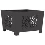 Fire Pit Black 60 x 60 x 40 cm Steel 858914