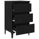 Bedside Cabinet Black Oak 40 x 35 x 69 cm Engineered Wood 862580