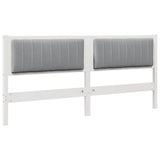 Upholstered Headboard White 180 cm Solid Pine Wood 879053