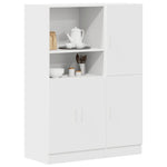 ZNTS 2 Piece Kitchen Cabinet Set White Engineered Wood 3324142