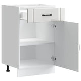 Kitchen Base Cabinet Lucca High Gloss White Engineered Wood 853719