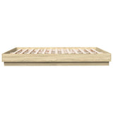 Bed Frame without Mattress Sonoma Oak 180x200 cm Super King 3209837
