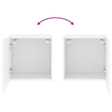 TV Wall Cabinets 2 pcs White 40.5x30x40 cm Engineered Wood 836897
