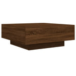 ZNTS Coffee Table Brown Oak 80x80x31 cm Engineered Wood 836587