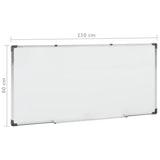 Magnetic Whiteboard White 110x60 cm Steel 150737