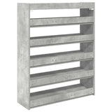 Shoe Rack Concrete Grey 80x25x100 cm Engineered Wood 859899