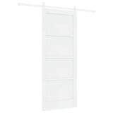 Sliding Door White 83 x 202 cm Solid Pine Wood 3333225