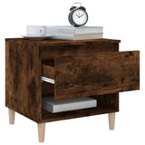 Bedside Table Smoked Oak 50x46x50 Engineered Wood 819542