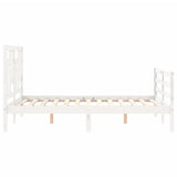 Bed Frame without Mattress White 120x200 cm Solid Wood 3194957