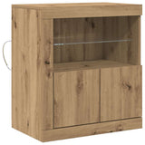LED Sideboard Brown 60.5 x 37 x 67 cm Engineered Wood 863013