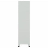 Locker Cabinet with 6 Compartments Steel 90x45x180 cm Grey 20156