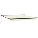 Retractable Awning Manual Cream 400 x 300 cm Fabric, Metal 3330490