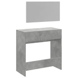Dressing Table with Mirror Concrete Grey 80x39x80 cm 840705