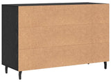 Sideboard Black Oak 90 x 34 x 80 cm Engineered Wood 879588