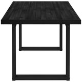 Dining Table NOAIN 160 cm Solid Pine Wood Black Rectangular 42020915
