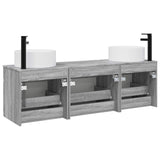 Bathroom Cabinet Set 3 pcs Grey Sonoma 49 x 44.5 x 65.5 cm 3405783