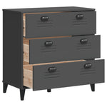 ZNTS Drawer Cabinet VIKEN Anthracite Grey Engineered Wood 374922