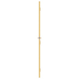 Interior Door Slim Golden 93x201.5 cm Tempered Glass and Aluminium 155142