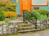 Matte Black Outdoor 3 Level Iron Handrail 23559208