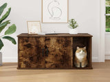Cat House Smoked Oak 85 x 55 x 50 cm Engineered Wood 8000739