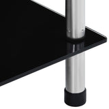 5-Tier Shelf Black 40x40x130 cm Tempered Glass 249511