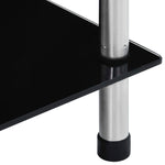 5-Tier Shelf Black 40x40x130 cm Tempered Glass 249511