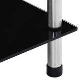5-Tier Shelf Black 40x40x130 cm Tempered Glass 249511