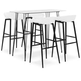 5 Piece Bar Set White 3057410