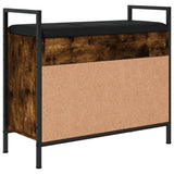 Shoe Bench Smoked Oak 65.5x32x57.5 cm Engineered Wood 835204