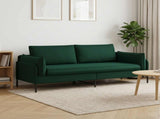 3-Seater Sofa Dark Green 222 x 81 x 89 cm Velvet 42048644