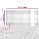 Fence and Post Green 0.8 x 25 m Steel 3336478