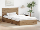 Bed Frame with Drawer Artisan Oak 100 x 200 cm Engineered Wood 3411349