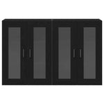 Wall Mounted Cabinet 2 pcs Black oak 69.5 x 34 x 90 cm 3334316