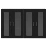 Wall Mounted Cabinet 2 pcs Black oak 69.5 x 34 x 90 cm 3334316